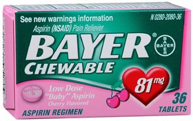 BAYER ASPIRIN CHLD CHEW, TAB CHERRY