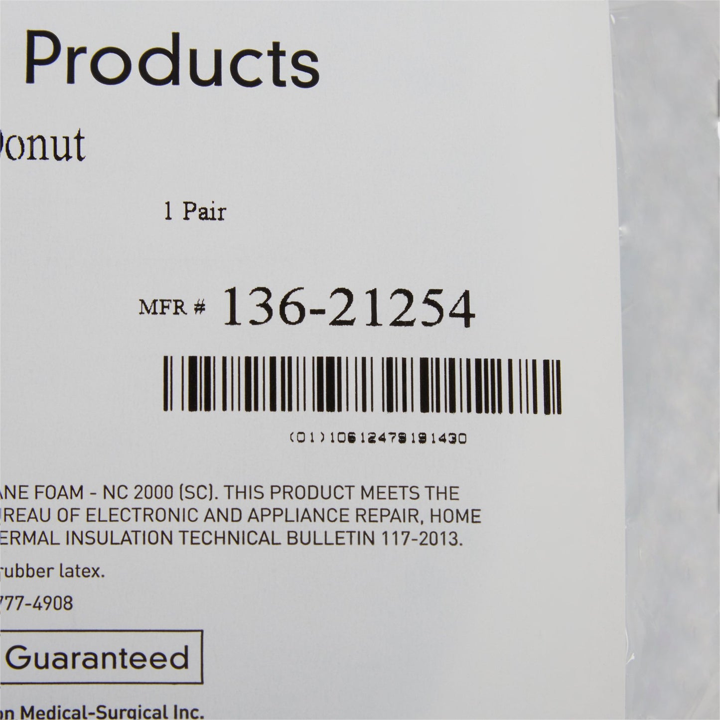 CUSHION, FOAM DONUT 9"
