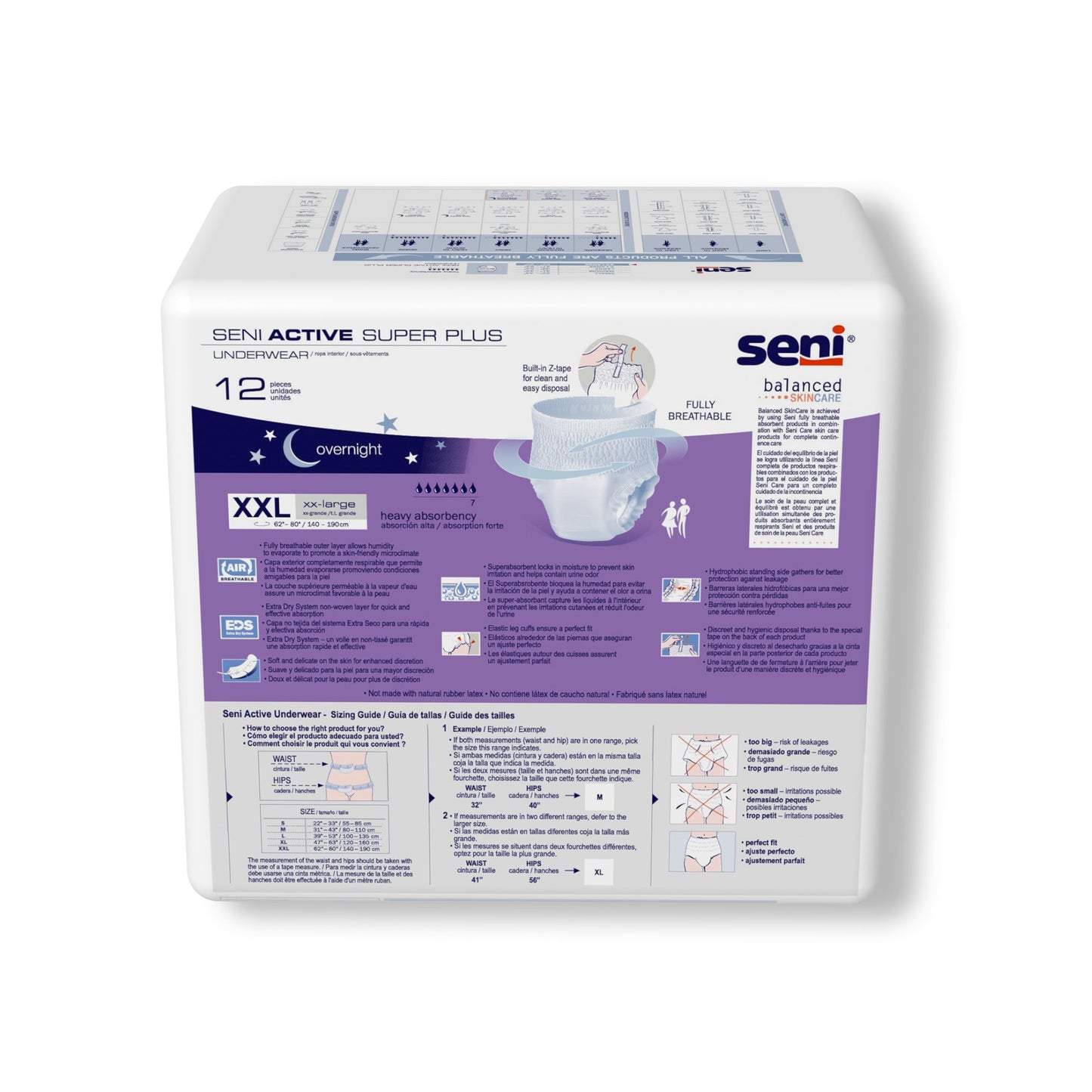 UNDERWEAR, SENI ACTIVE SUPER PLUS 2XLG