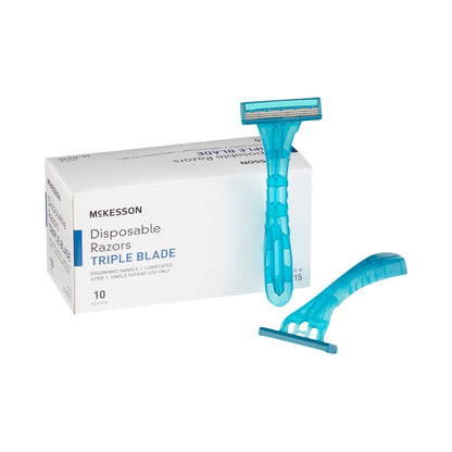 RAZOR, TRPLE BLADE ERGO HNDL W/LUBE