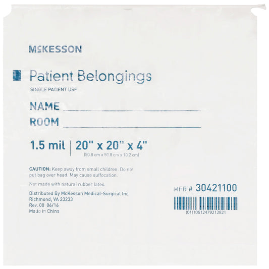 BAG, PAT DRWSTRNG 20X20X4 WHT
