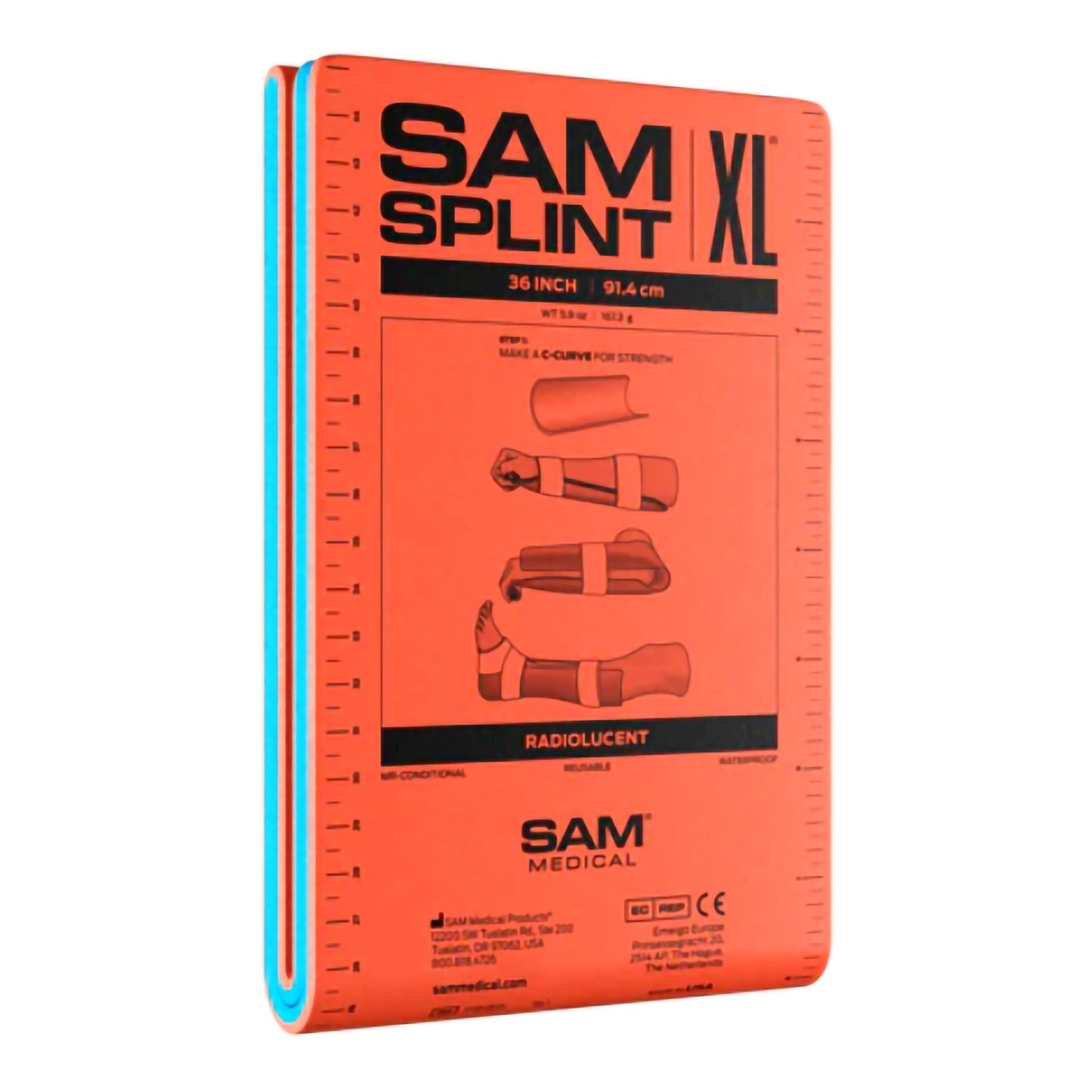 ARM SPLINT, SAM ORG/BLU 36"