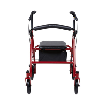 WALKER, ROLLATOR DURA FOLDINGSTEEL W/7.5" WHLS RED 350LB