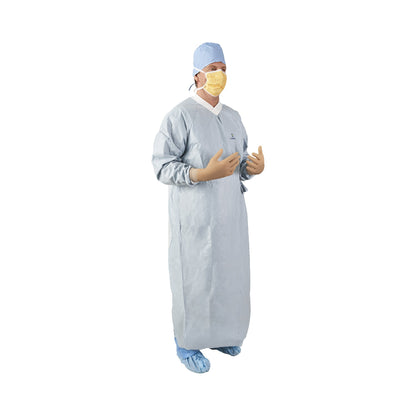 GOWN, SURG AERO CHROME AAMI 4STR SLVR LG