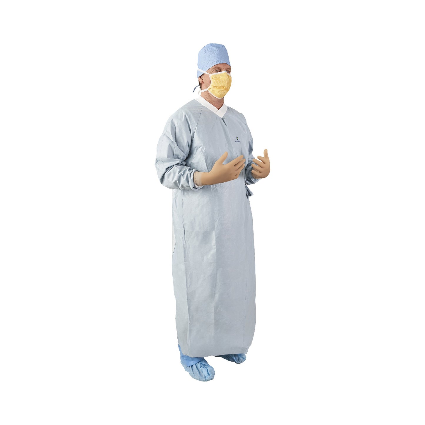GOWN, SURG AERO CHROME AAMI 4STR SLVR LG
