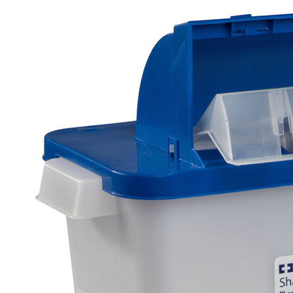 CONTAINER, SHARPS PHARMA WHT/BLU 3GL