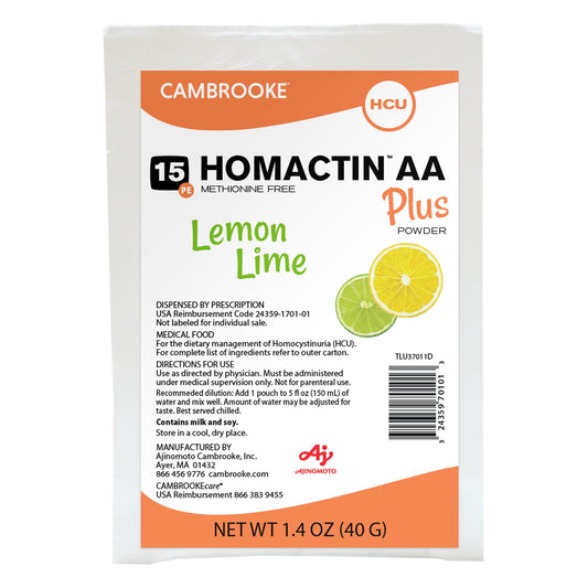 SUPPLEMENT, ORAL HOMACTIN AA +PDR LEMON LIME 1.4OZ