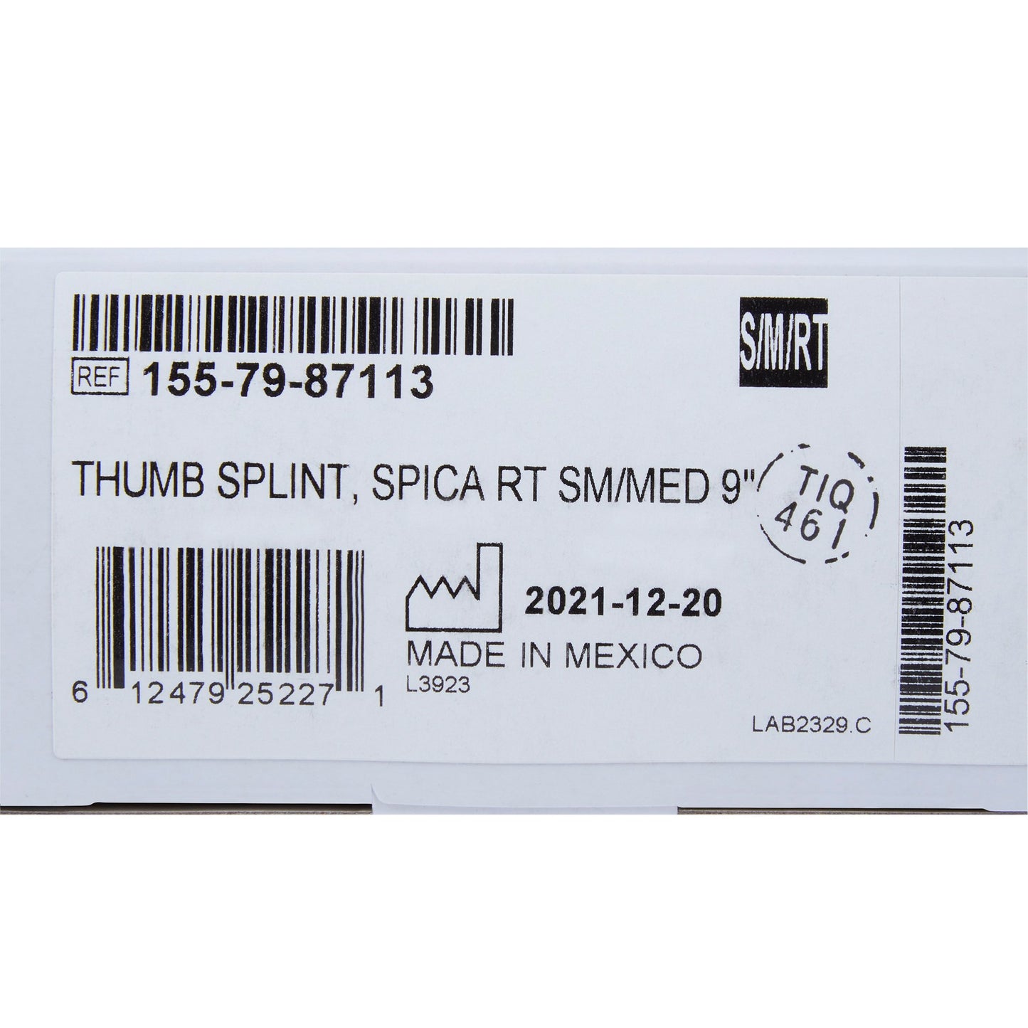THUMB SPLINT, SPICA RT SM/MED9"