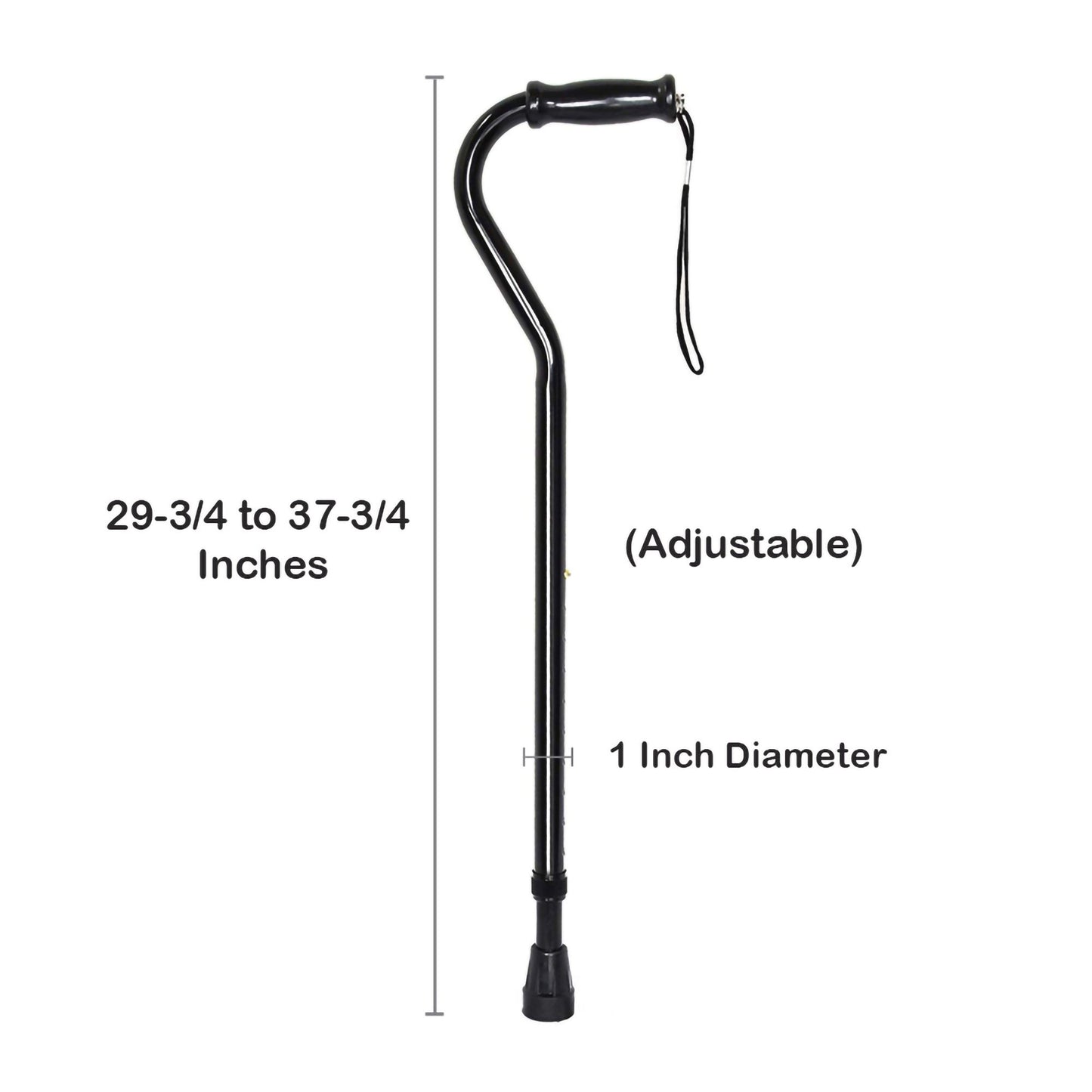 CANE, OFFSET HD STEEL BLK