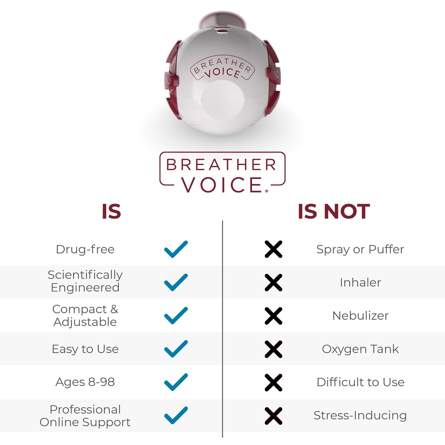 EXERCISER, RESPIRATORY TRAINERBREATHER VOICE