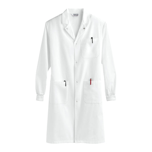 COAT, LAB UNISEX WHT MEDFSHNSL