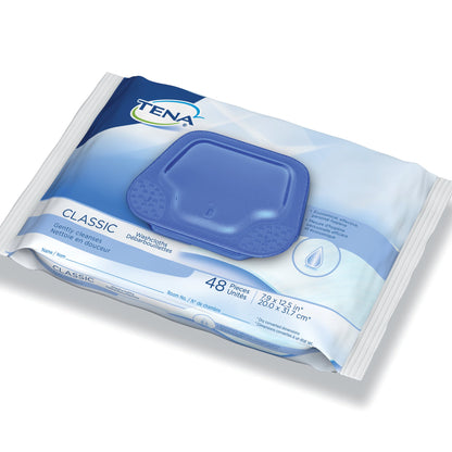 WASHCLOTH, WET CLASSIC TENA DISP