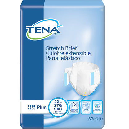 BRIEF, TENA STRETCH PLUS 2XLG