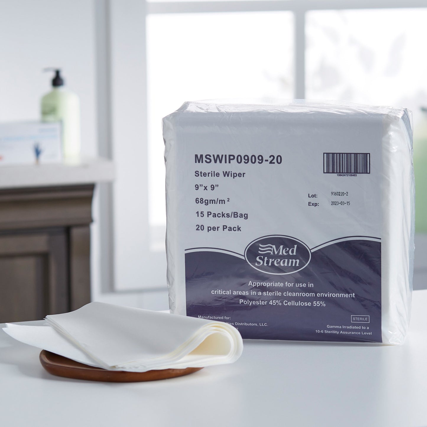 WIPE, CLEANROOM ISO CLASS5 STRWHT 9X9"