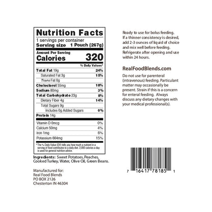 ENTERAL FEEDING, TURKEY/ SWEETPOTATOES & PEACHES