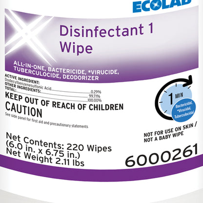 WIPE, DISINFECTANT 6"X6.75"