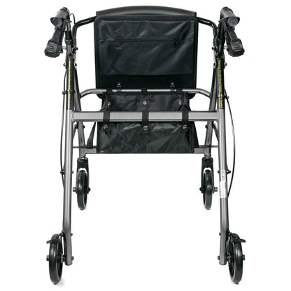WALKER, ROLLATOR LTWT FOLDINGALUM W/6" WHLS SLVR 300LB