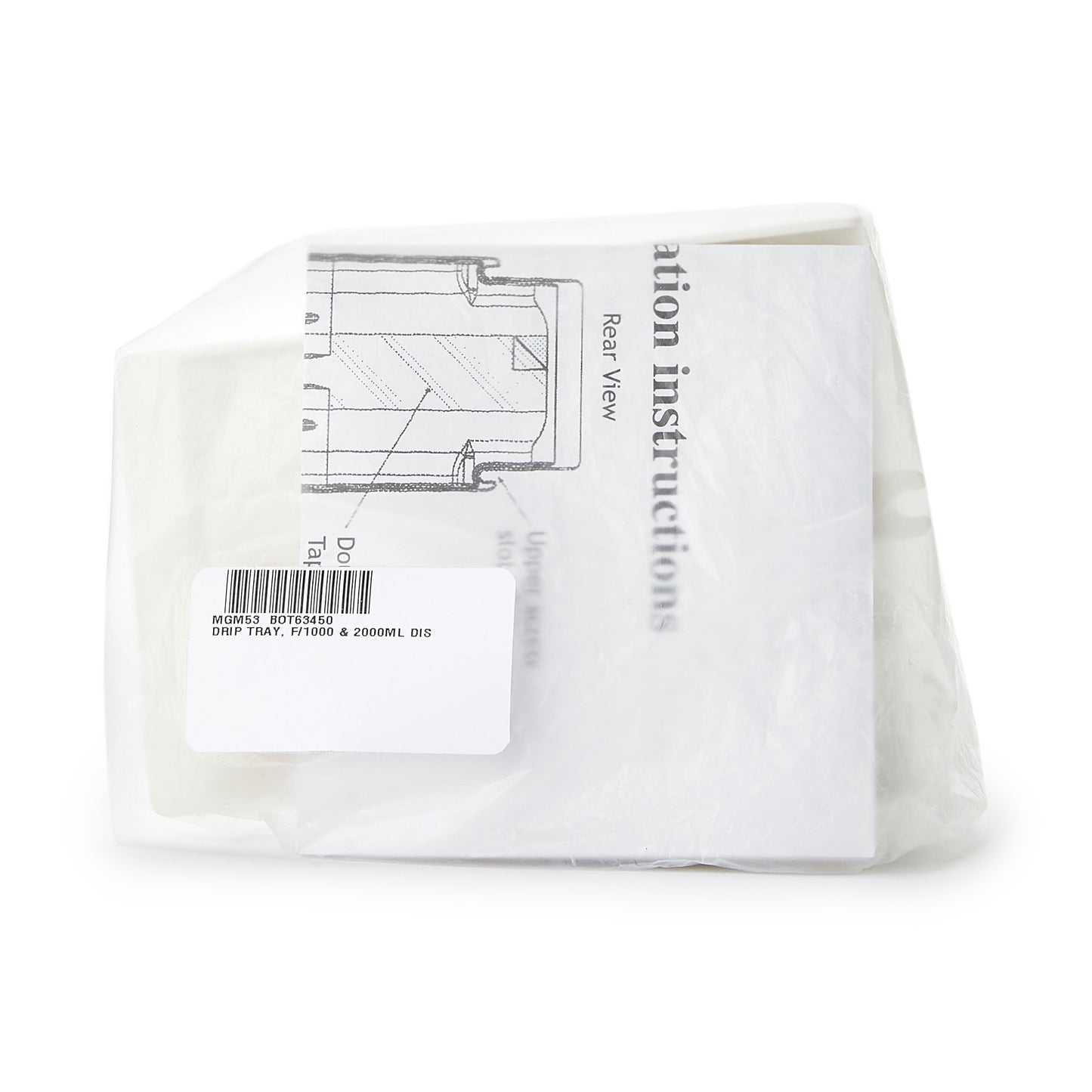 DRIP TRAY, F/1000 & 2000ML DISPENSER MGM53