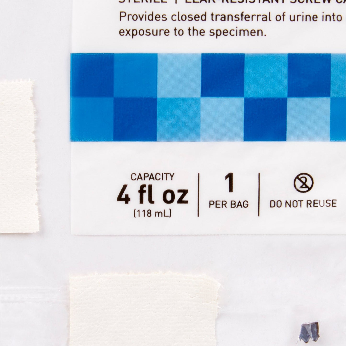 CONTAINER, SPECIMEN URINE W/CAP TEMP STRIP STR 4OZ