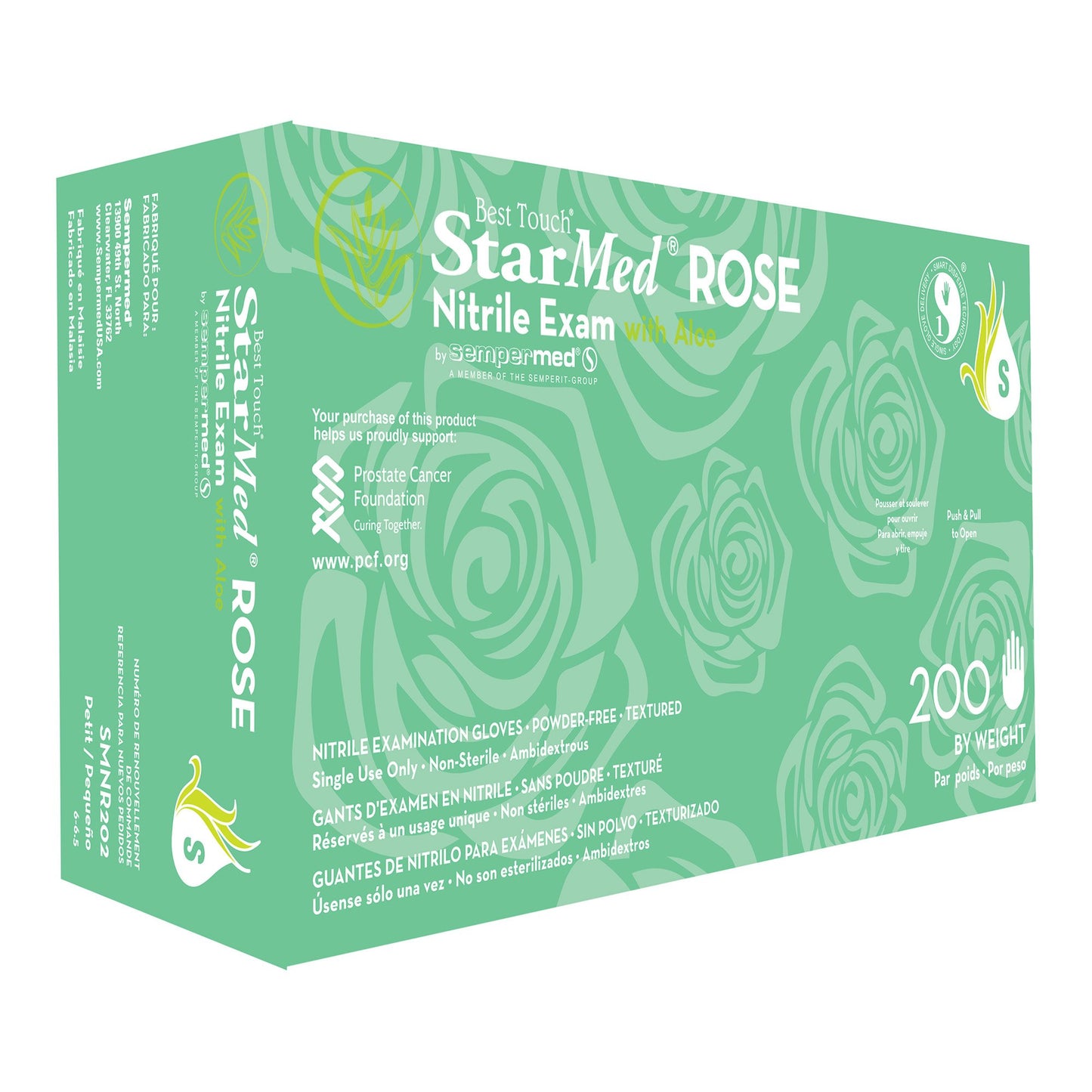 GLOVE, EXAM NTRL SM N/S ALOE PNK