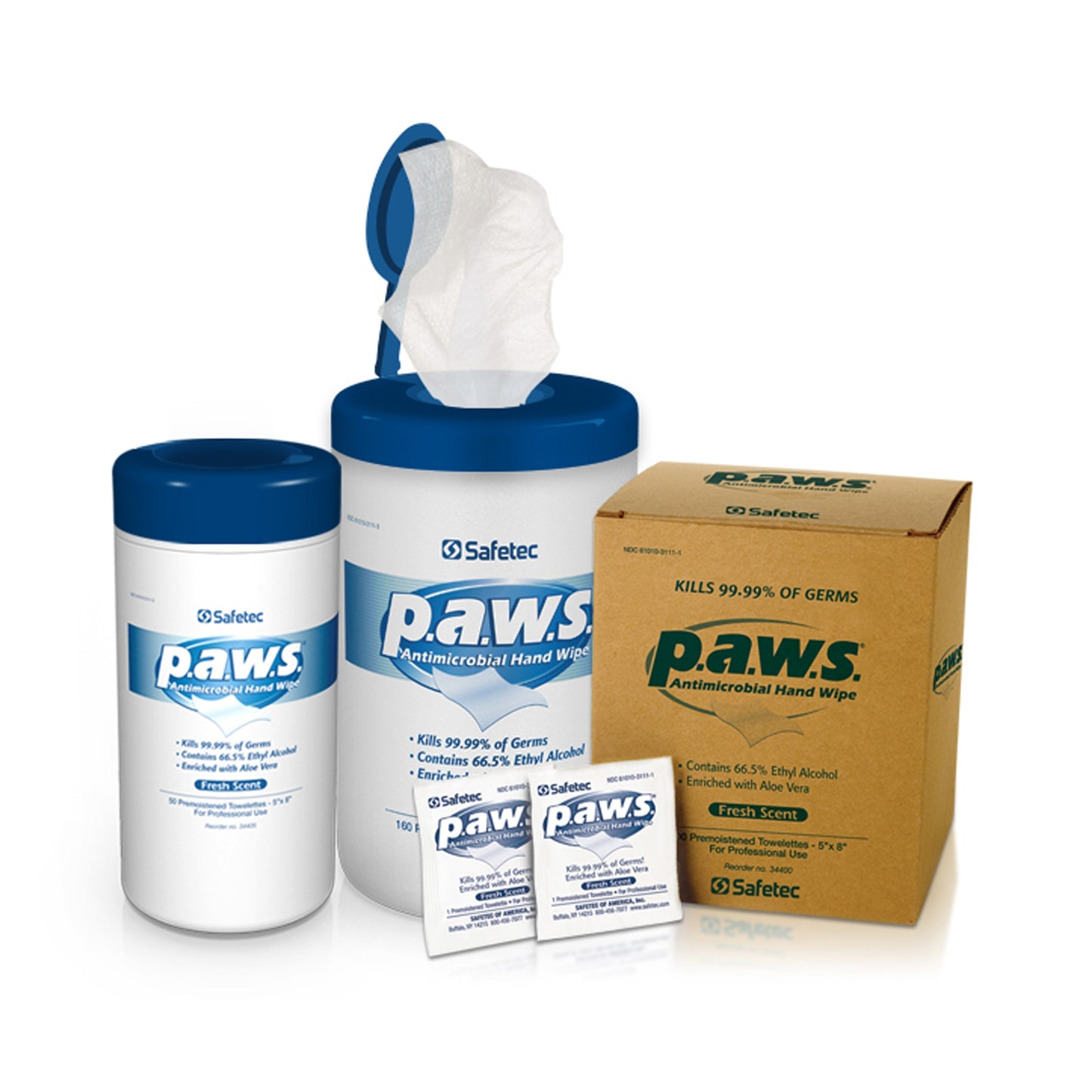 WIPE, ANTIBACT IND WRAPPED PAWS