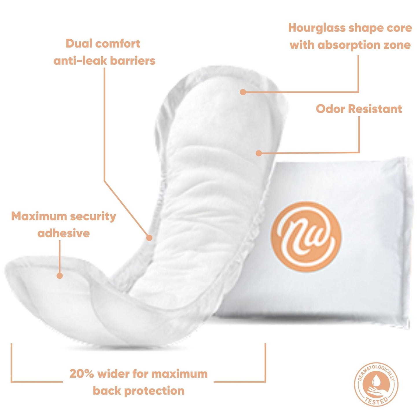 PAD, BLADDER INCONT MODERATE 10"