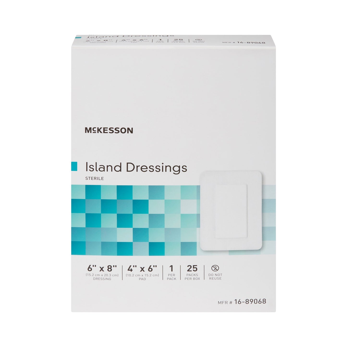 DRESSING, ISLAND BORDER-GAUZESTR LF 6X8"