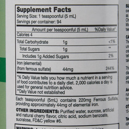 FERROUS SULFATE, LIQ 16OZ