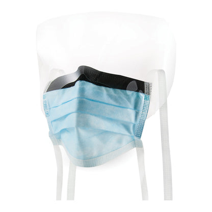 MASK, SURG W/EYESHLD TIES ASTM3 ANTIFOG