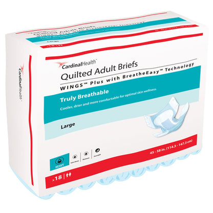 BRIEF, QUILTED PLUS BREATHE EASY LG
