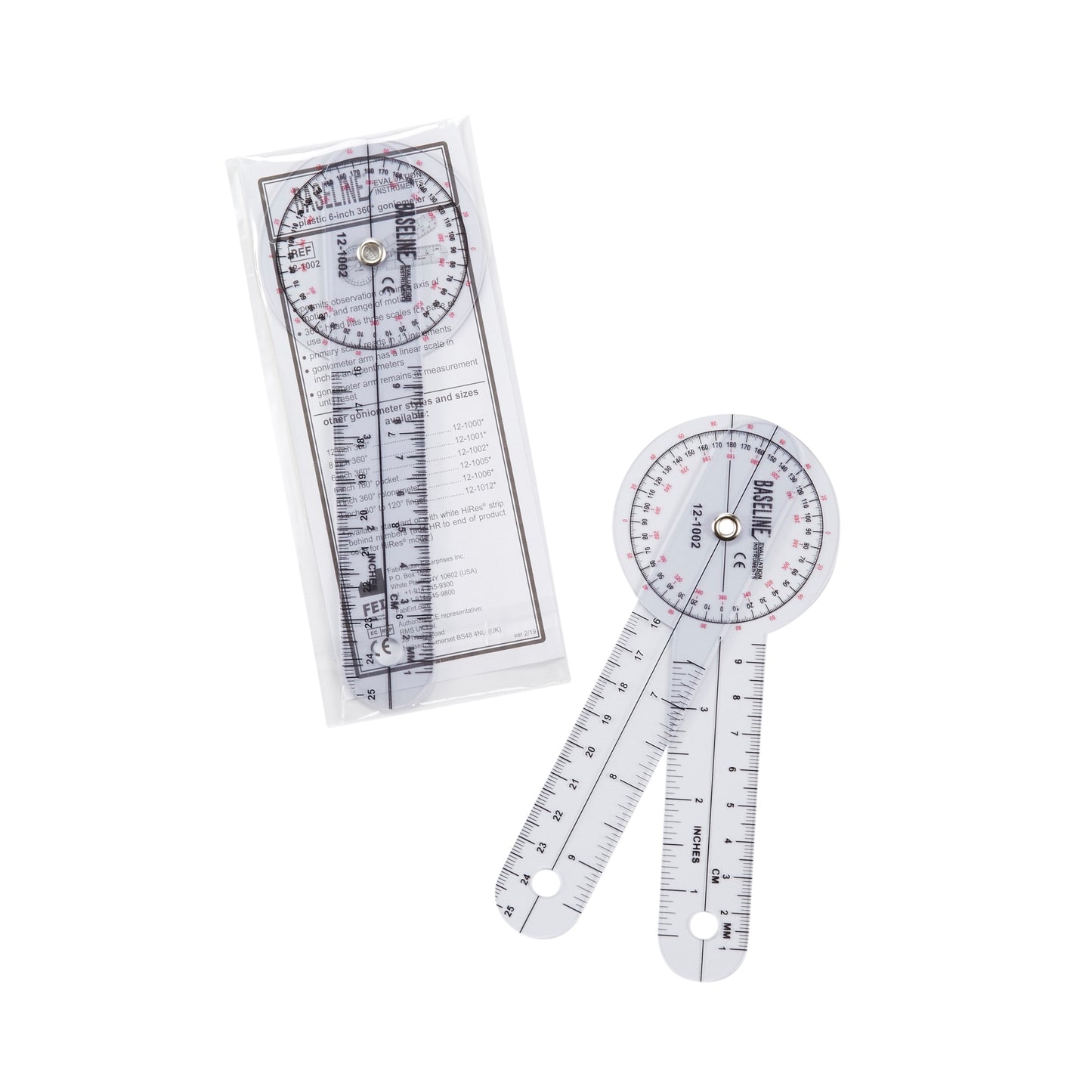 GONIOMETER, ISOM 360DEGREES PLAS CLR 6" FABENT