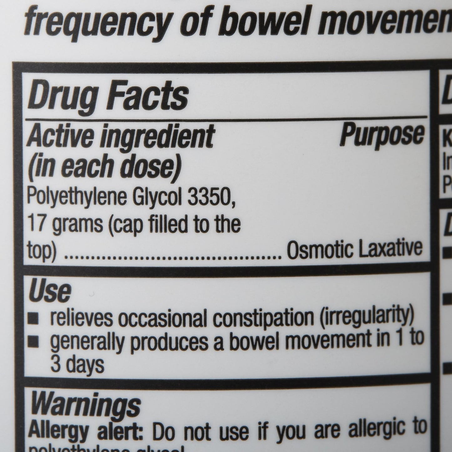 POLYETHYLENE GLYCOL, PDR 30DOSE 17.9OZ