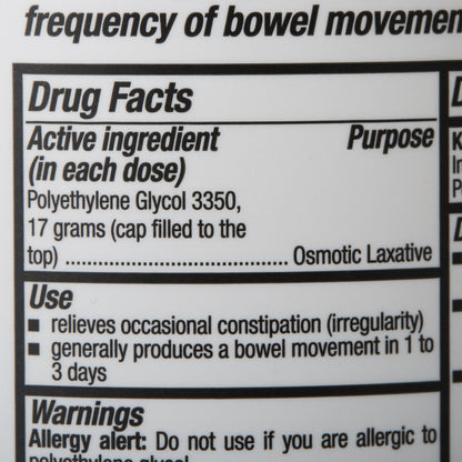 POLYETHYLENE GLYCOL, PDR 30DOSE 17.9OZ
