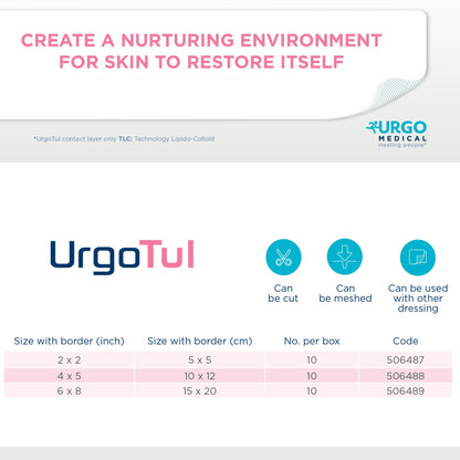 DRESSING, WOUND URGOTUL CONTACT LAYER 4"X5"