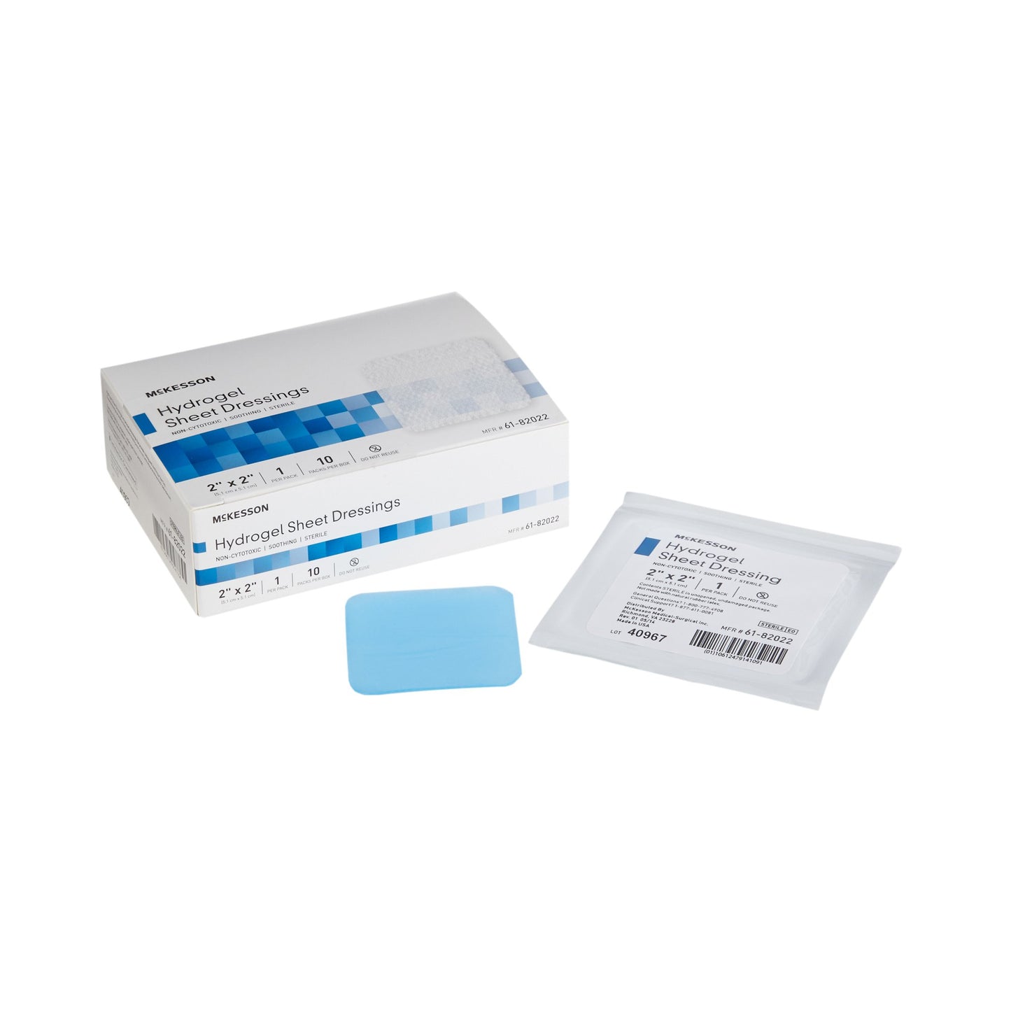 DRESSING, HYDROGEL SHEET STR LF 2X2