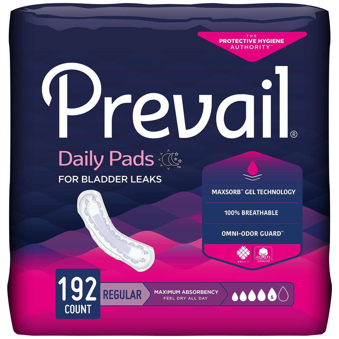 PAD, INCONT PREVAIL MAX BLADDER CNTRL