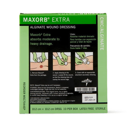 DRESSING, MAXORB XTRA CAL ALGINAT 4"X4" LF
