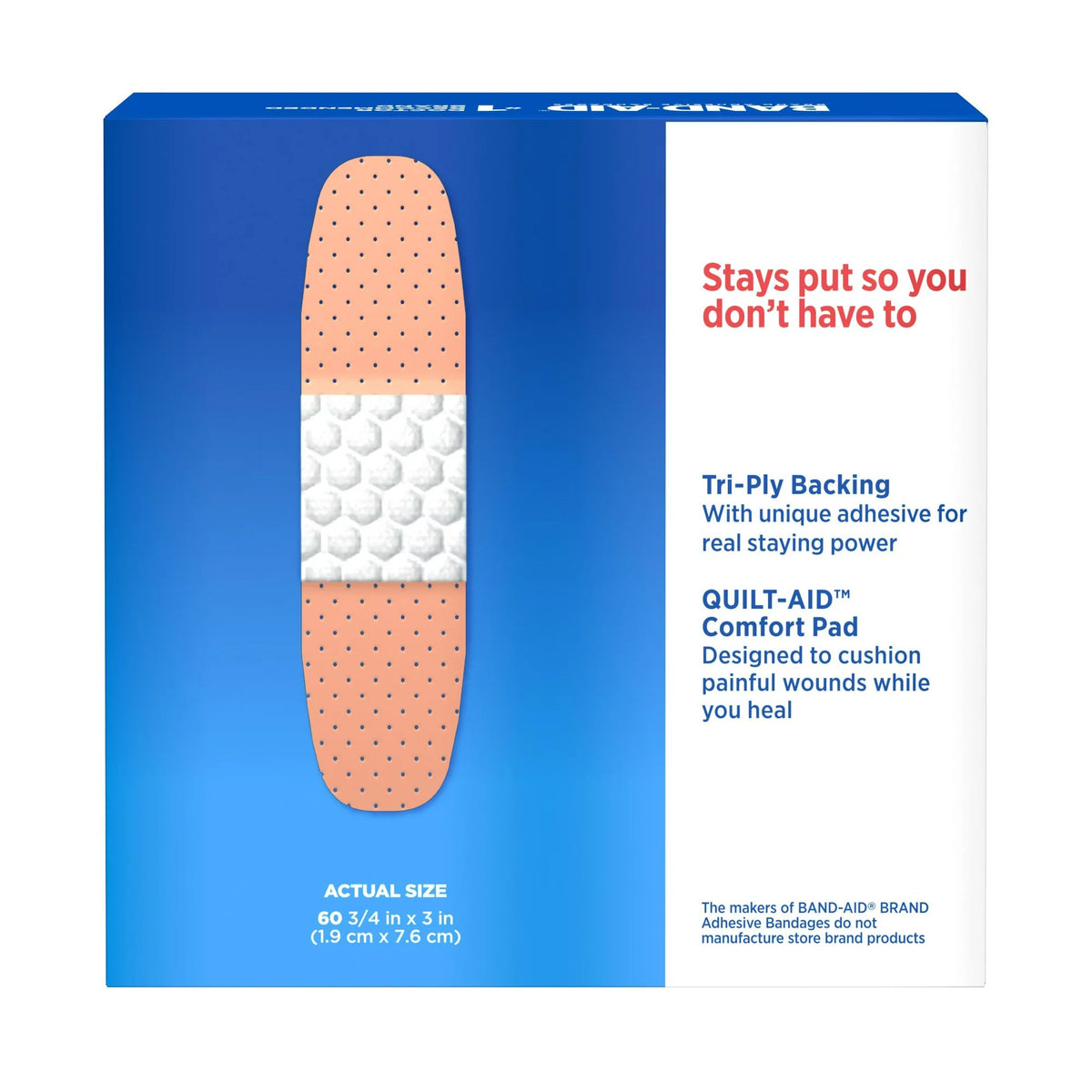 BANDAGE, ADH BAND-AID TRU-STAYPLAS 0.75"X3"