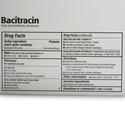 BACITRACIN, OINT 500U/GM 0.5OZ9CLAY