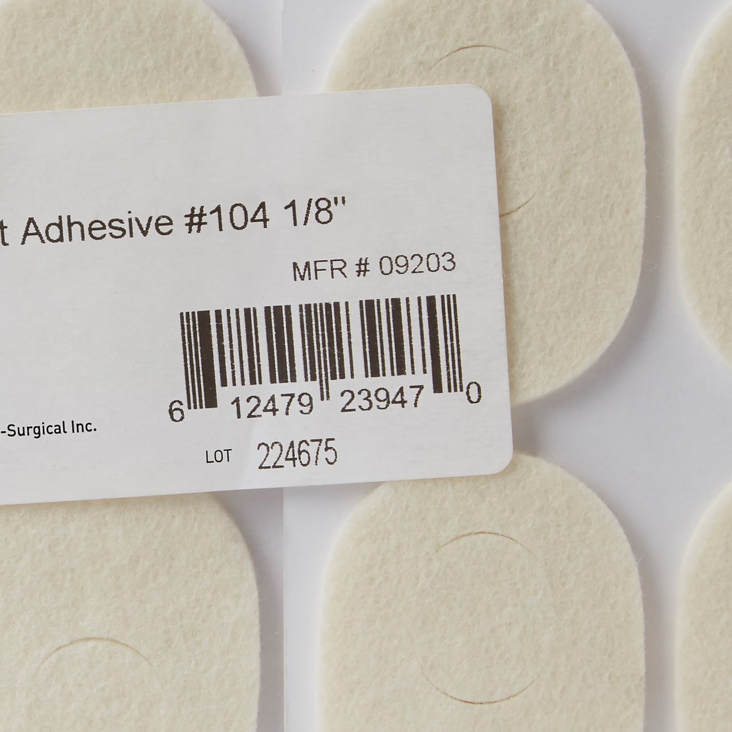 PEDI-PAD, FELT ADH #104-1/8"