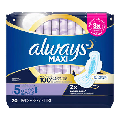 PAD, ALWAYS MAXI XHVY OVERNIGHT+WINGS