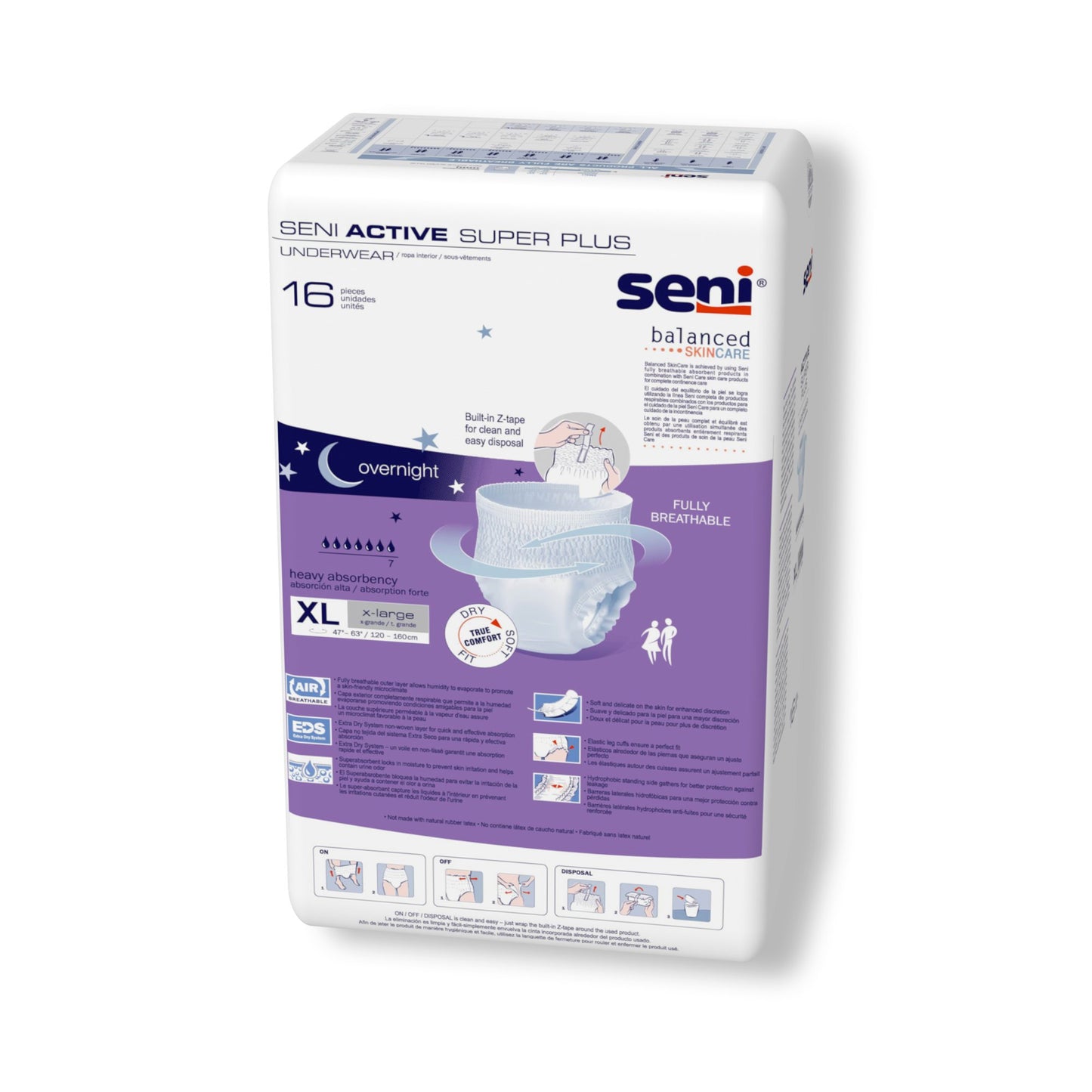 UNDERWEAR, SENI ACTIVE PLUS XLG