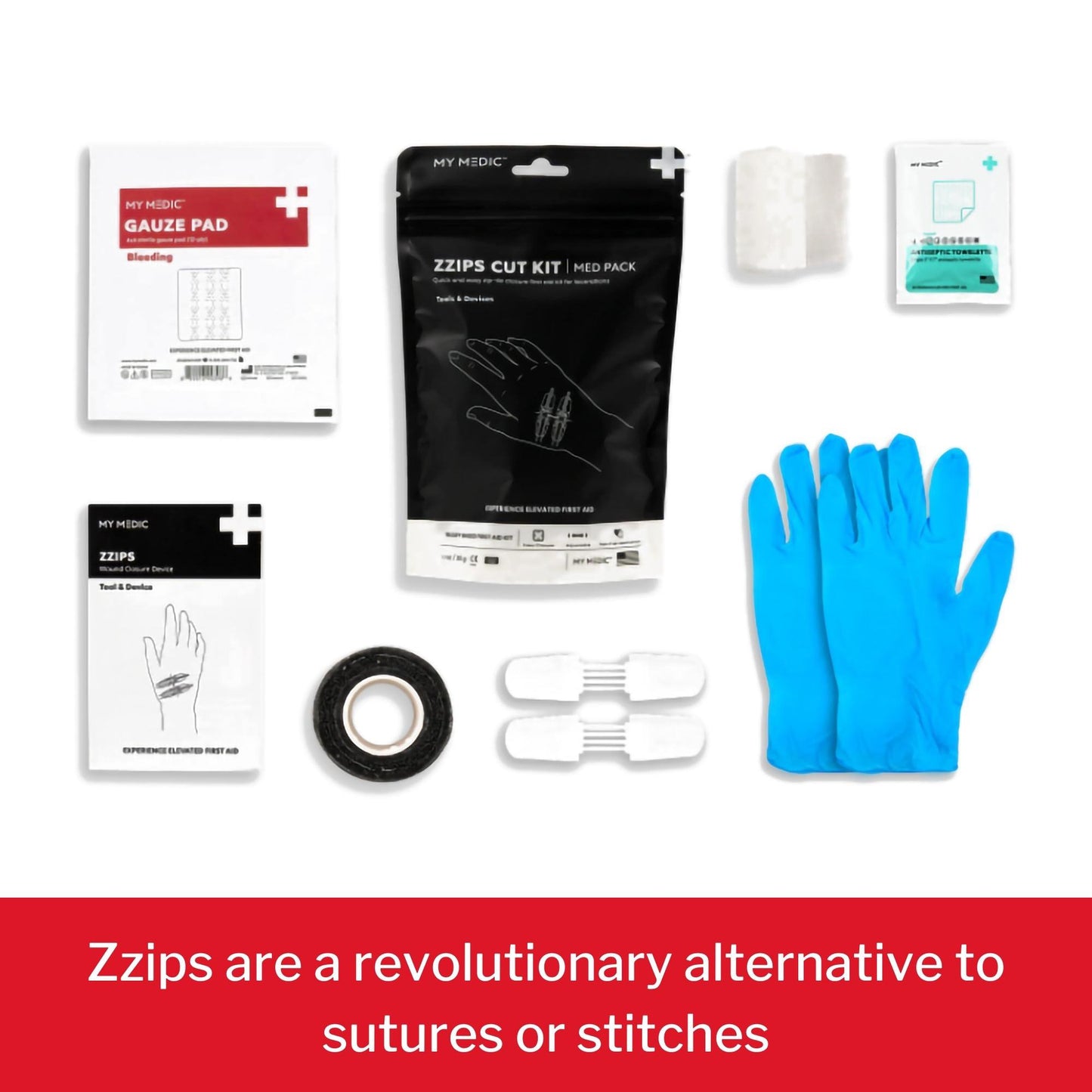 FIRST AID PACK, ZZIPS CUT ALL-IN-ONE BASIC