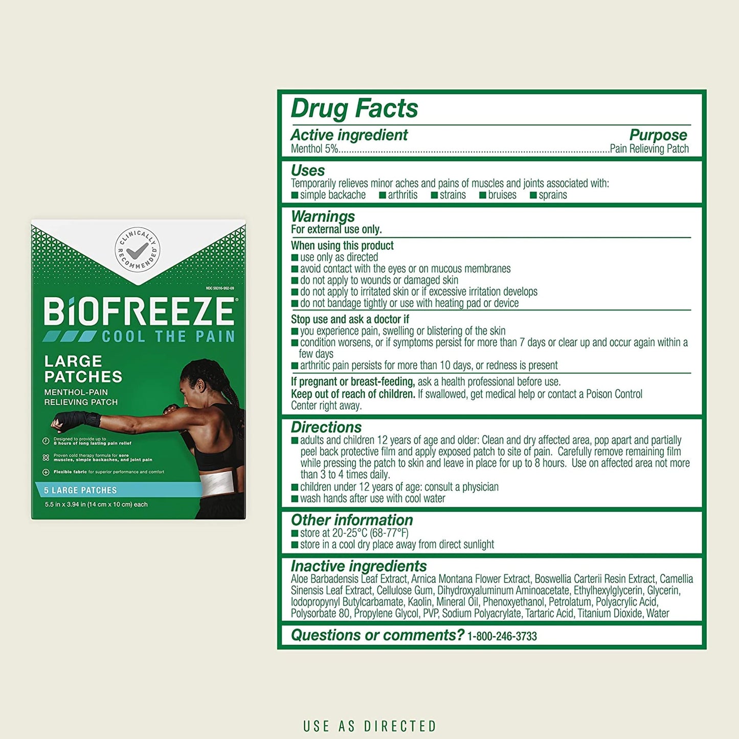 BIOFREEZE PRO, PATCH PAIN RELIEVING
