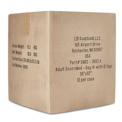 BAG, BODY WHT W/ID TAG ADLT