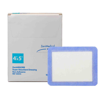 DRESSING, FOAM SUPER ABSRB ZENIABSORB N/ADH 4"X5"