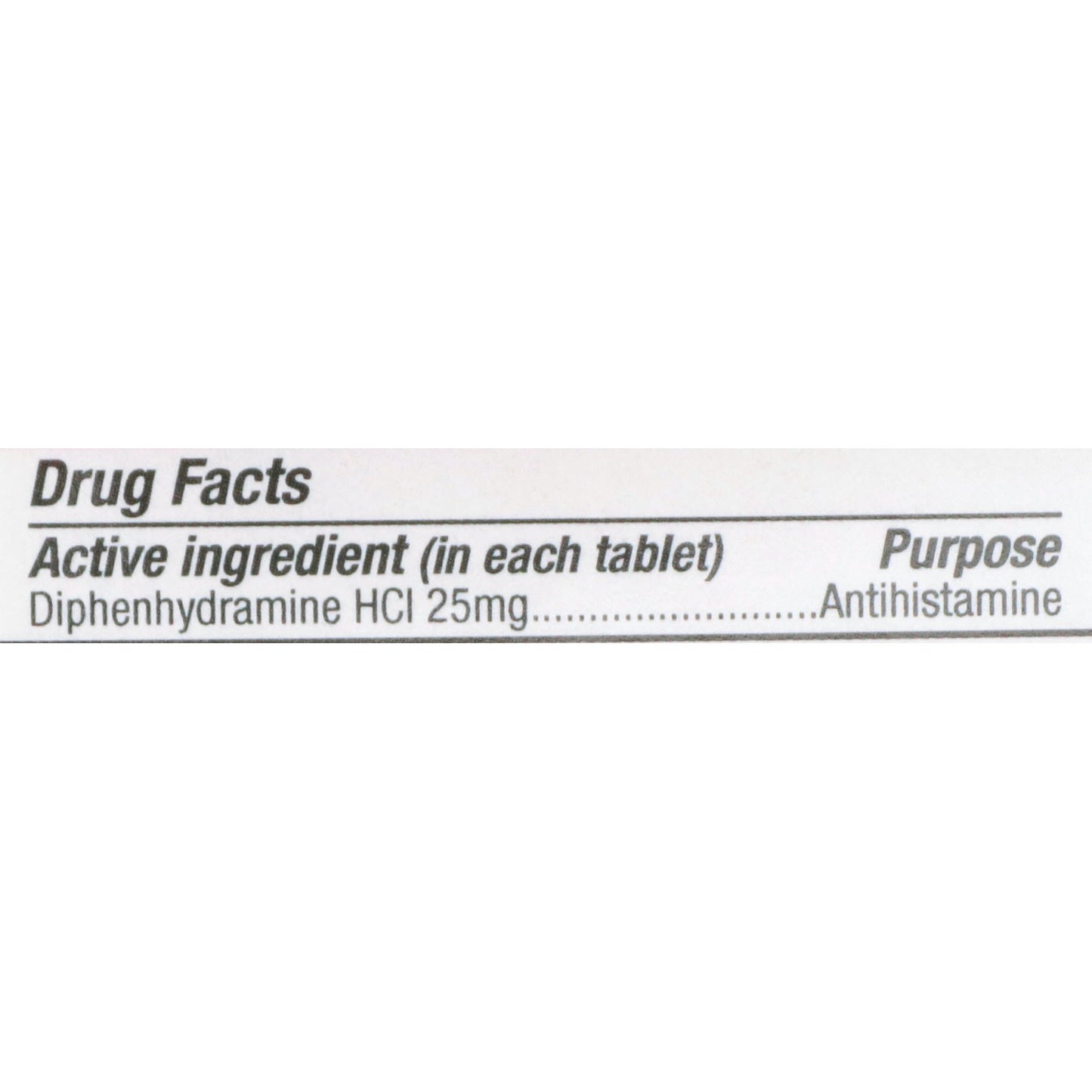 DIPHENHYDRAMINE, TAB 25MG