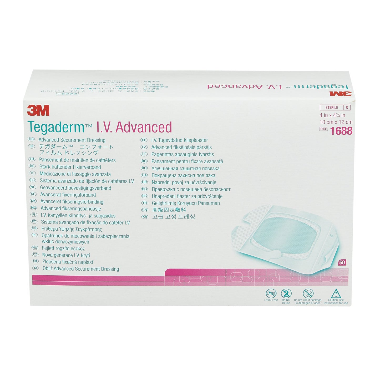DRESSING, TEGADERM IV 4X4 3/4