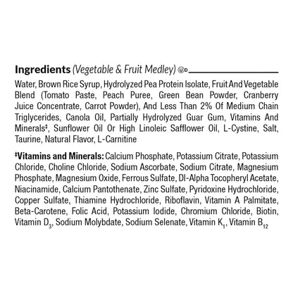 COMPLEAT PEPTIDE, 1.0 CAL PEDVEG/ FRUIT MEDLEY 250ML