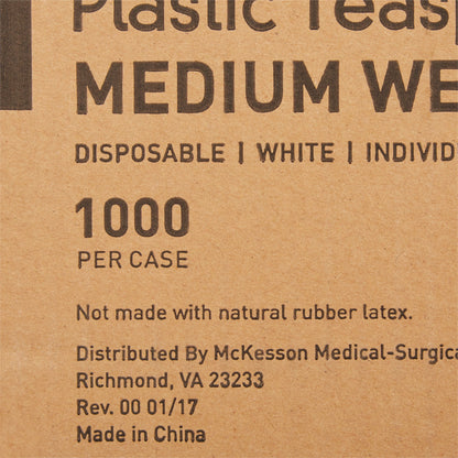 TEASPOON, PLAS INDIV WRAP WHT5.5"
